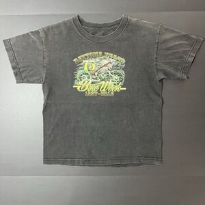 Daytona Beach Bike Week 75th Anniversary 2016 Crop Tee Women's M Biker Faded